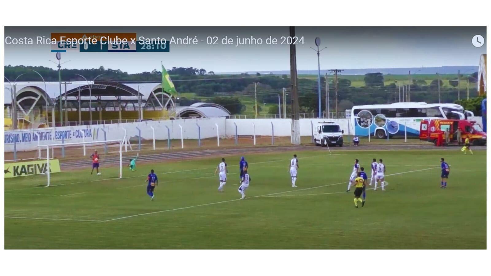 Imagem de compartilhamento para o artigo Goleiro do CREC leva três frangos e mostra dedo do meio para torcida; Costa Rica perdeu de 5x2 para o Santo André da MS Todo dia